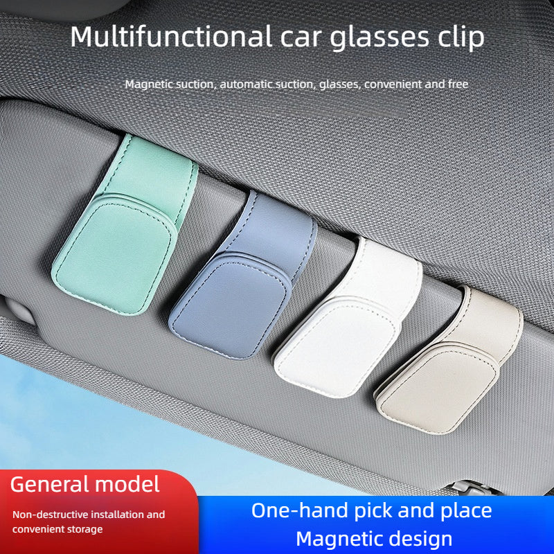 Magnetic Car Glasses Clip Holder