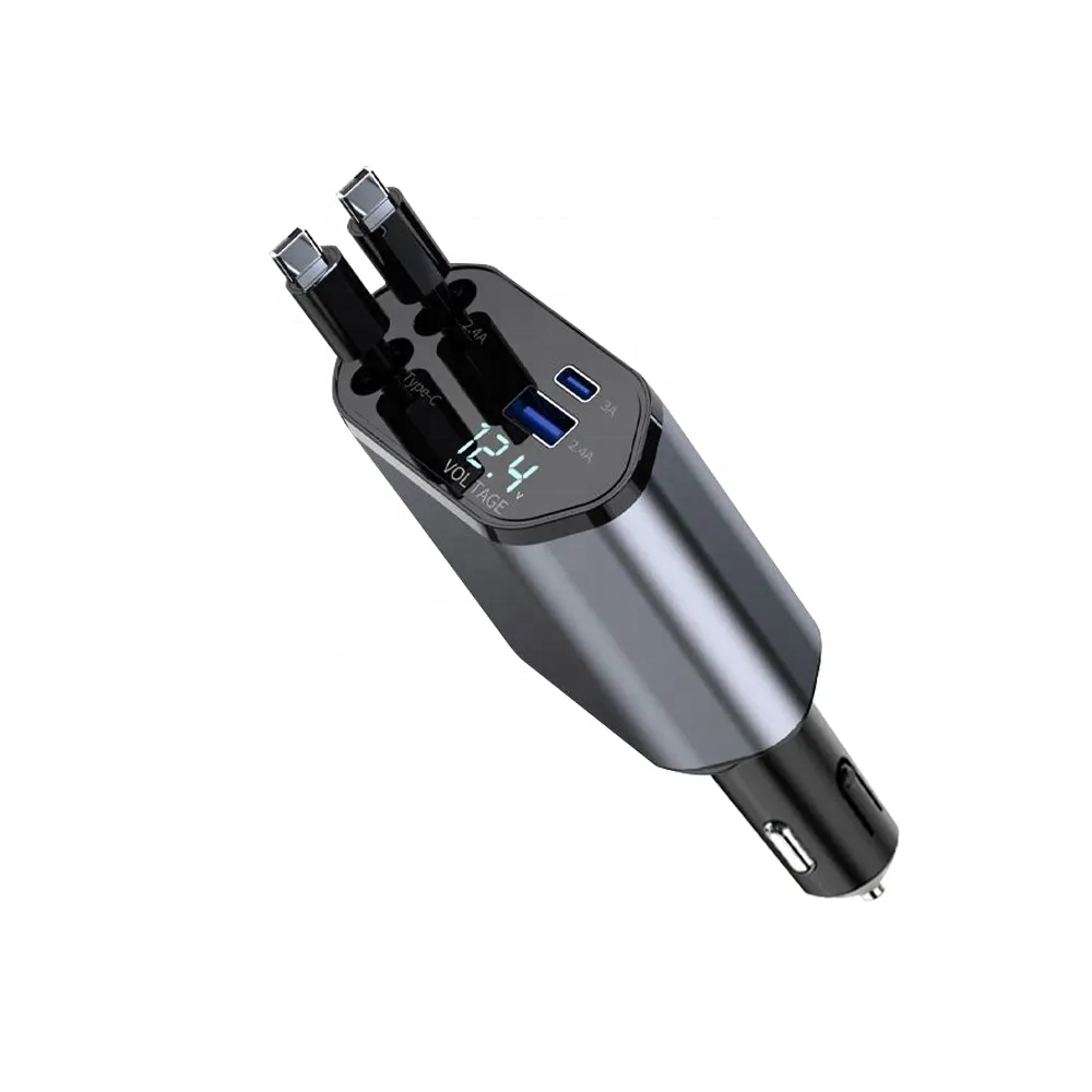 4-in-1 Retractable Fast Car Charger
