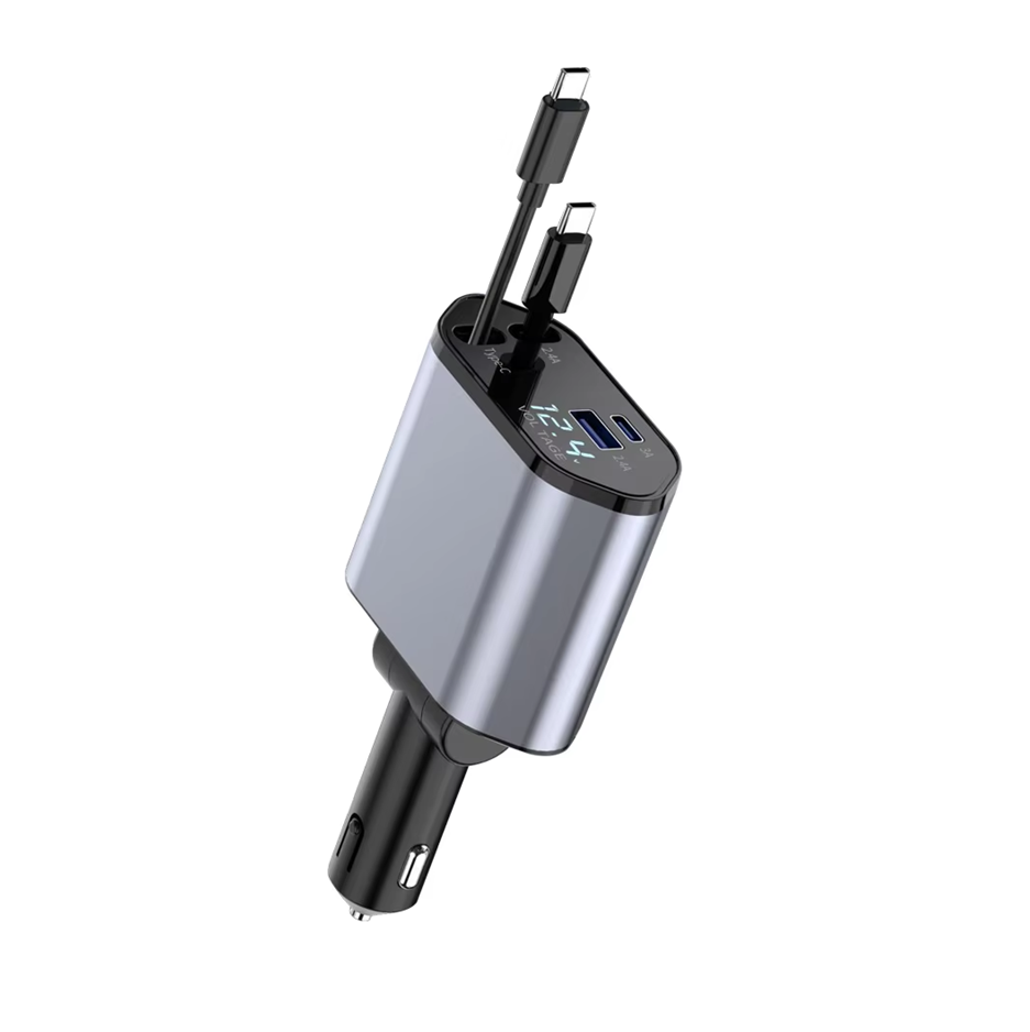 4-in-1 Retractable Fast Car Charger