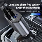 4-in-1 Retractable Fast Car Charger