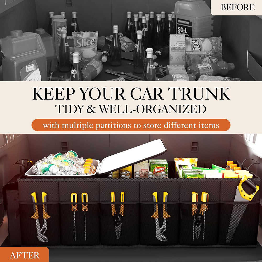 Foldable Trunk Organizer with 23L Cooler Bag